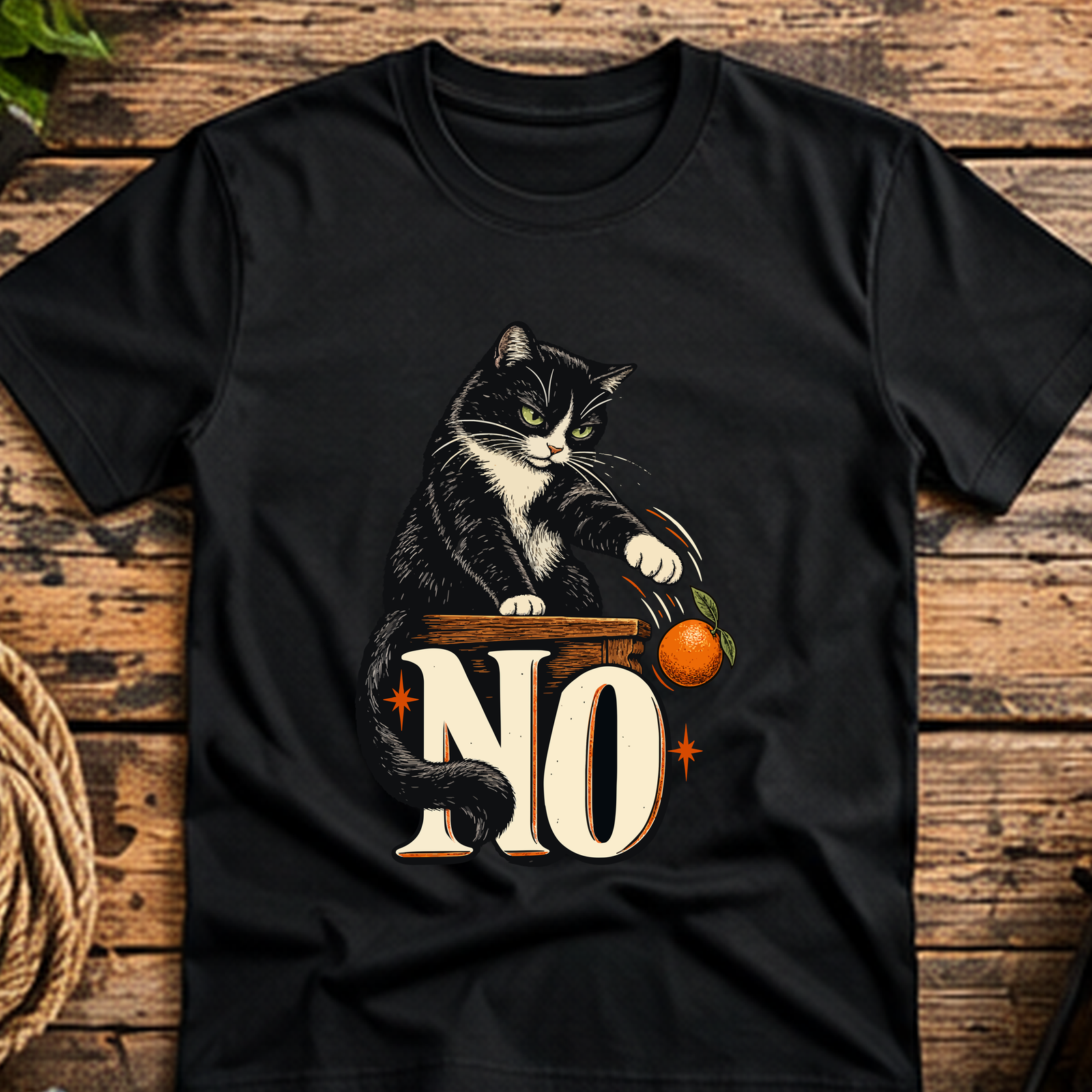Cat Says No Short-Sleeve T-Shirt