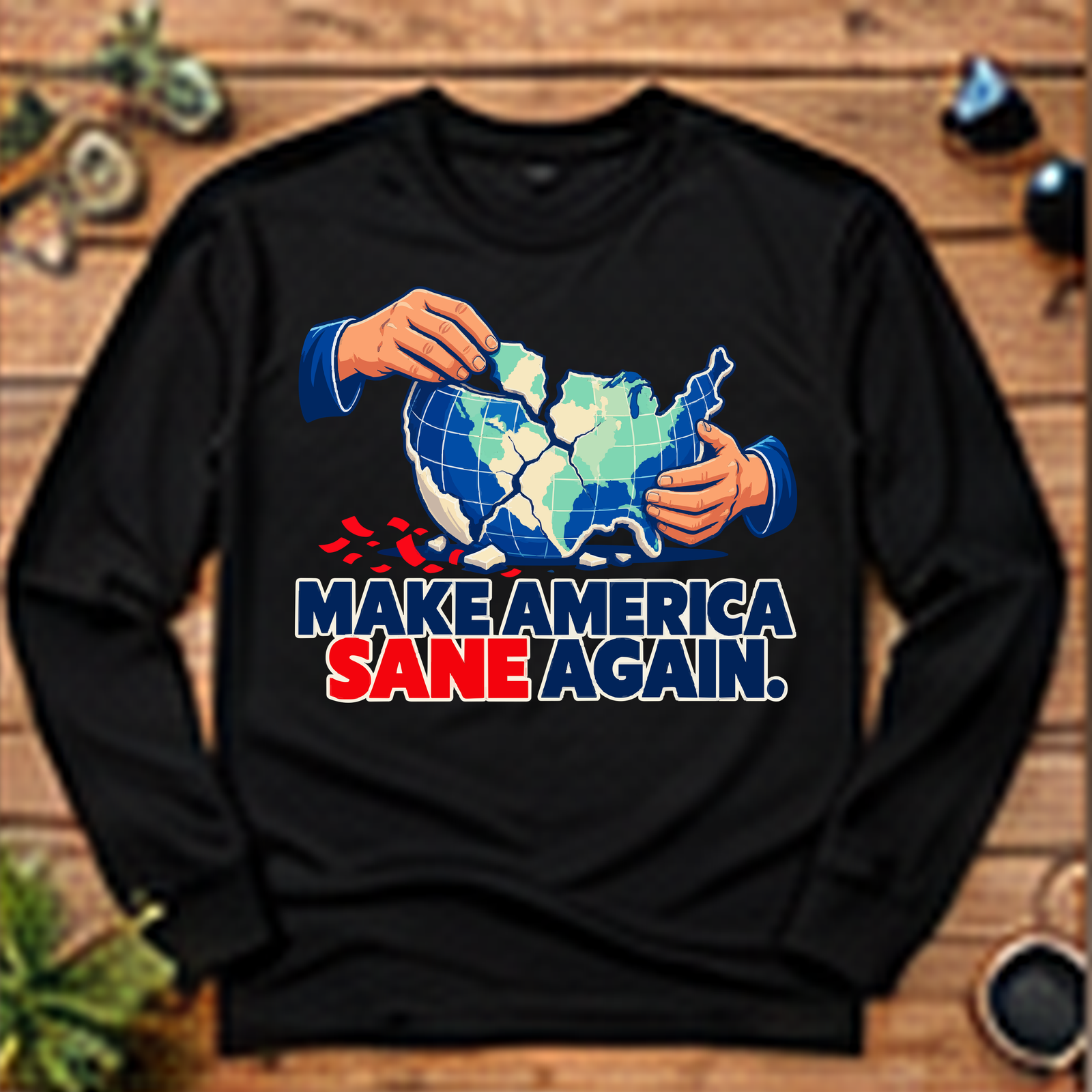 Make America Sane Again Long-Sleeve T-Shirt