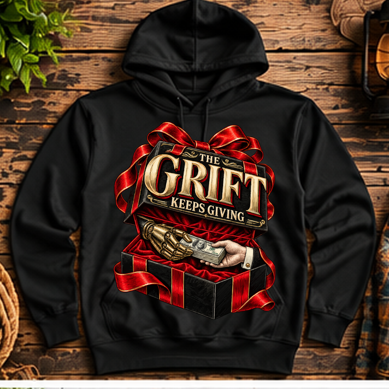 Grift Keeps Giving Pullover Hoodie