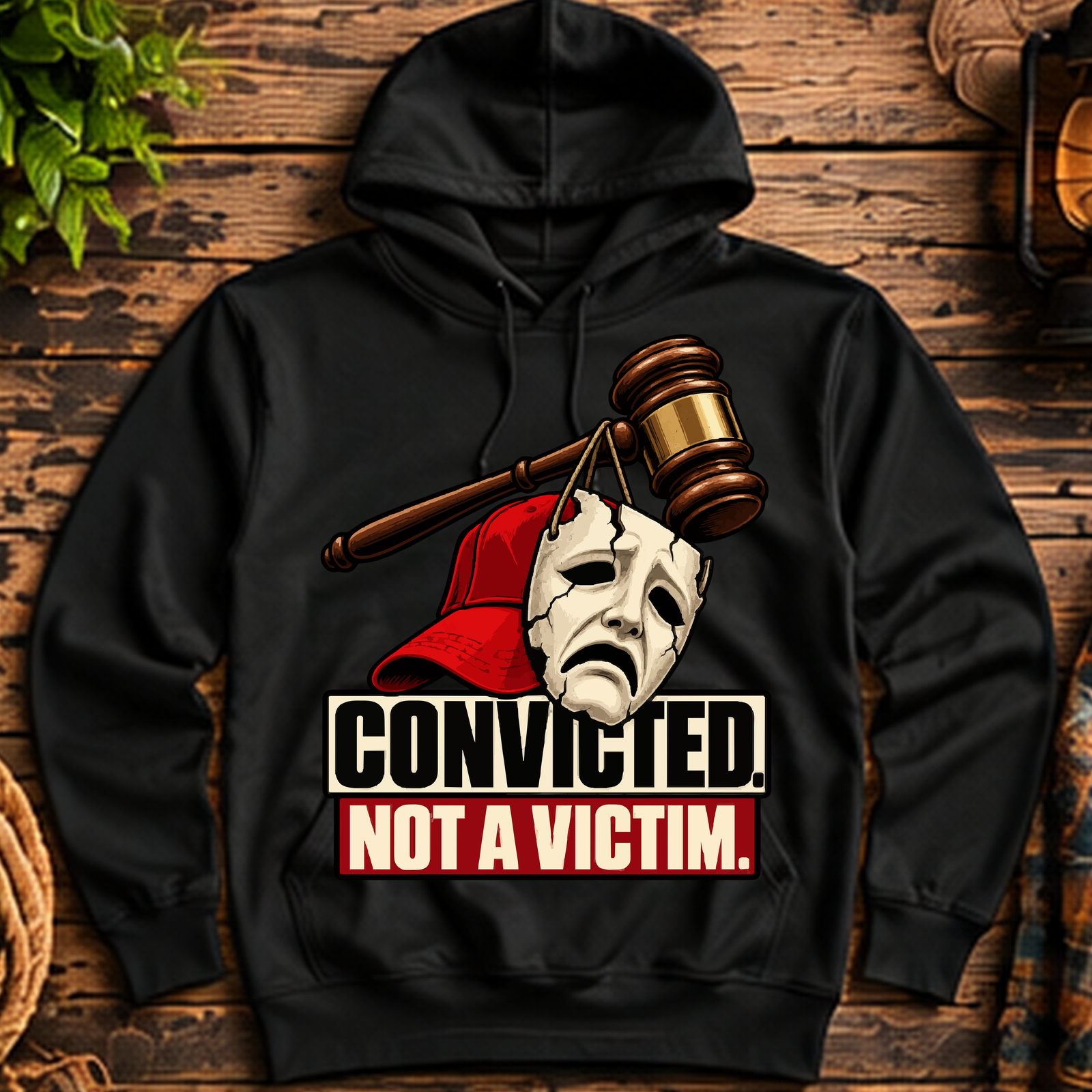 Convicted Not a Victim Pullover Hoodie